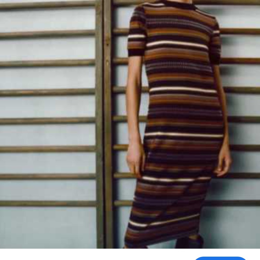 Zara striped midi dress